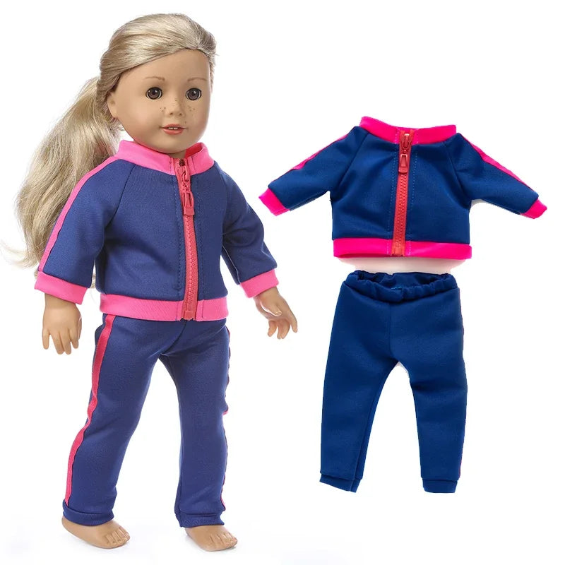 18 Inch 43cm Baby American Og Girl Doll Toys Costume Clothes