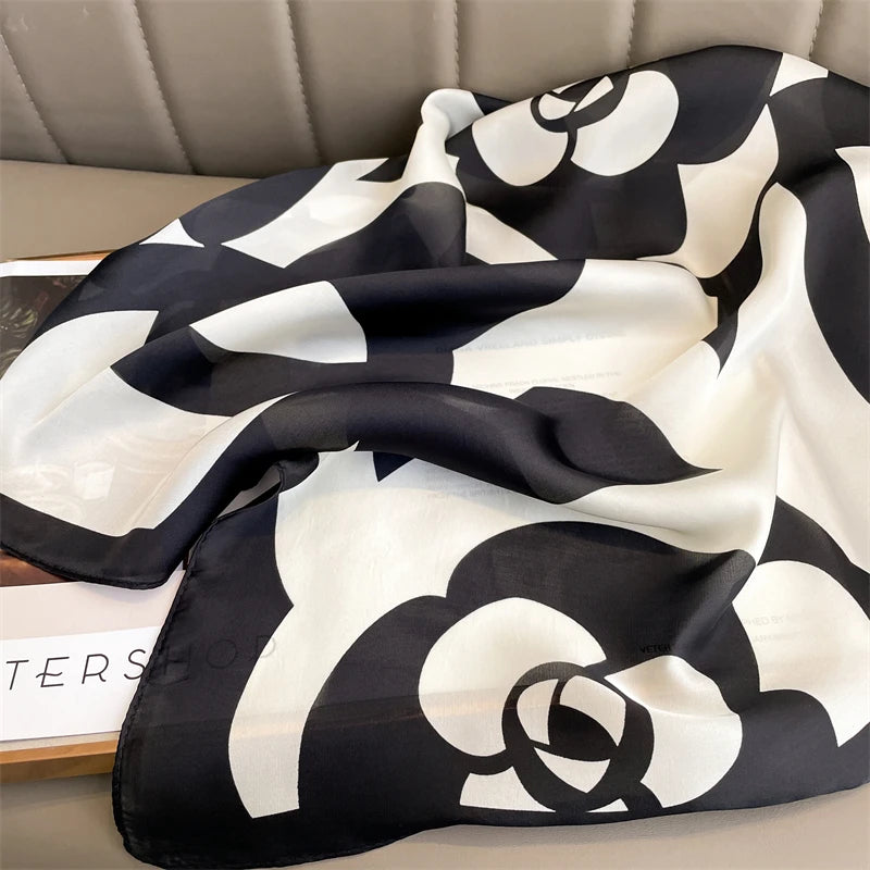180x90cm Women Fashion Large Satin Silk Scarf Bandana Turban Shawl Scarves