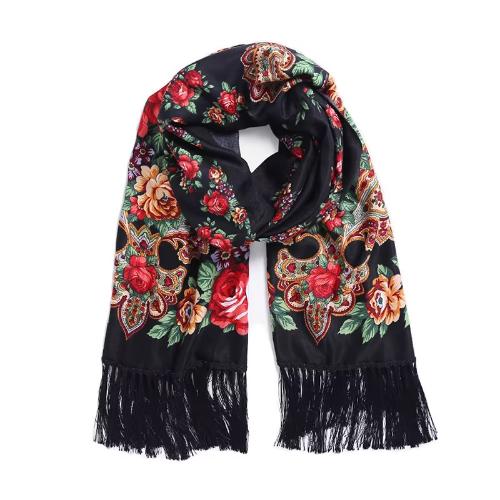 70x170cm Women Fashion Embroidery Shawls Scarf Pashmina Flower Printed Wraps Scarves