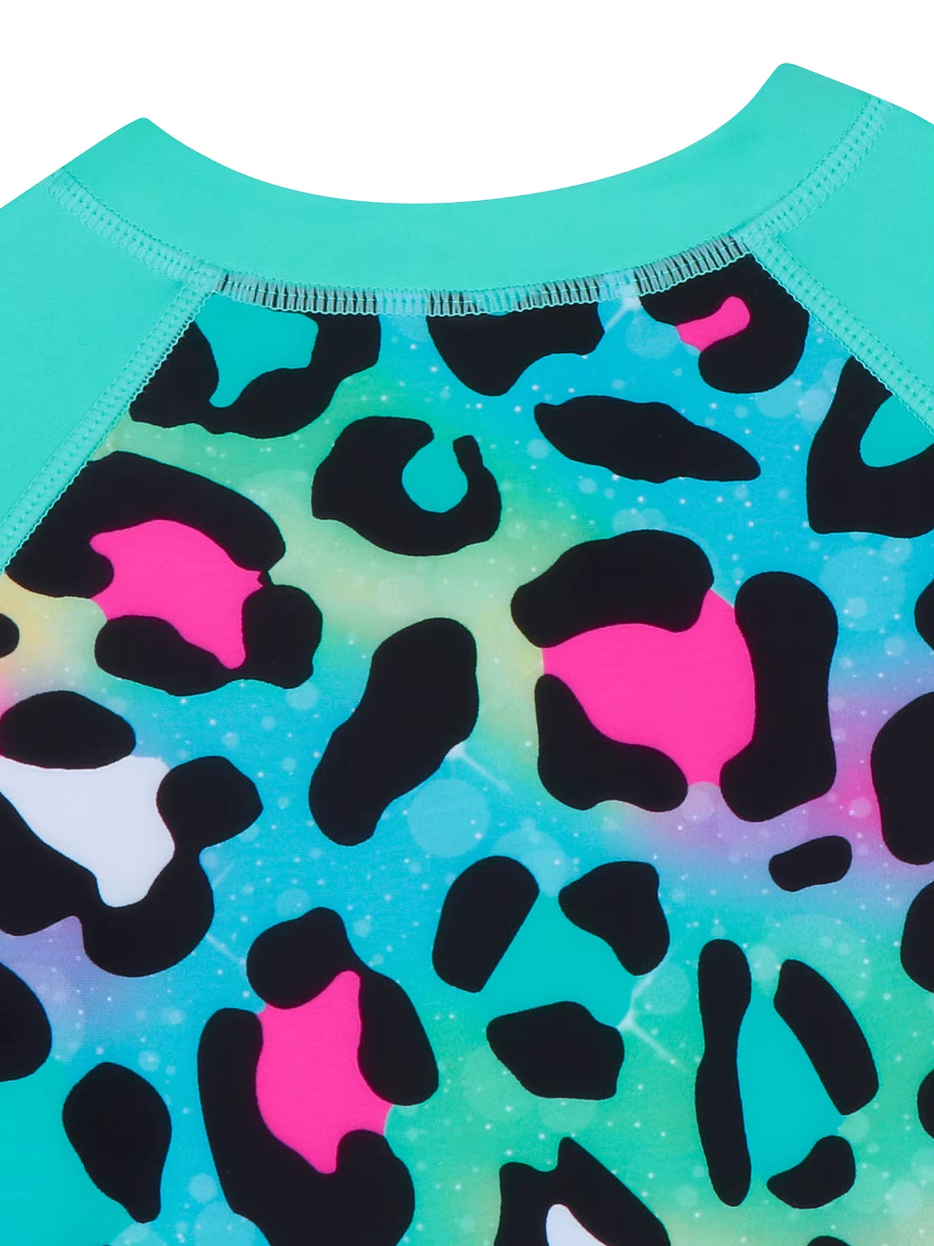 One Piece Kid Girls Long Sleeve Leopard Beach Bikini Cut Bottom Bathing Swimsuit Swimming Suit