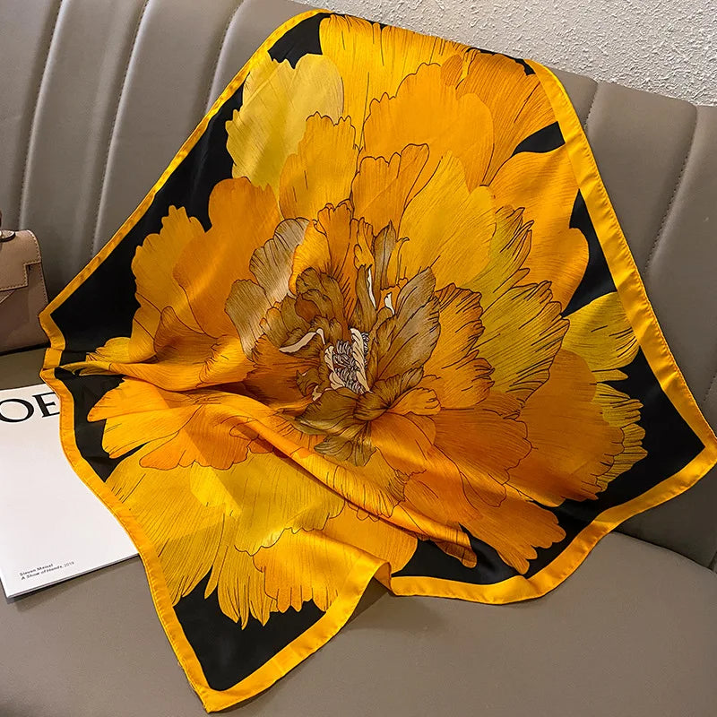 70cm Women Fashion Silk Satin Design Scarf Bandana Shawl Wrap Scarves