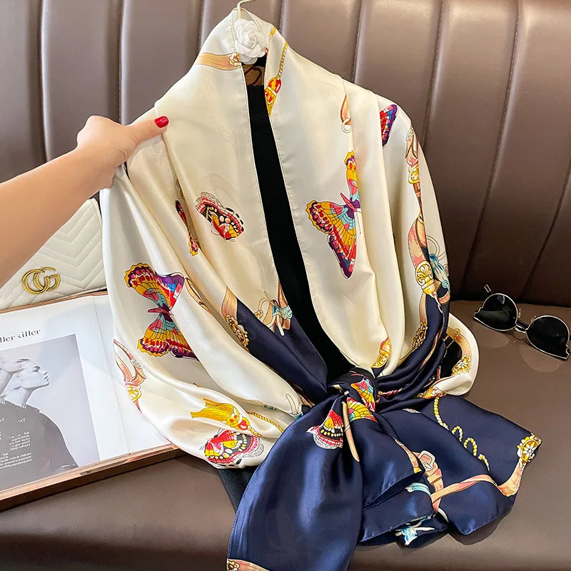 180X90CM Women Four Seasons Bandanna Designs Square Wrap Shawl Scarf Scarves Skg3