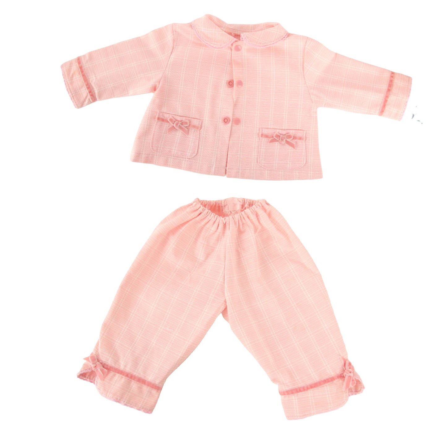 Newborn Baby Pink Bow Knot Doll Clothes Set For 18 Inches American 43cm Toys