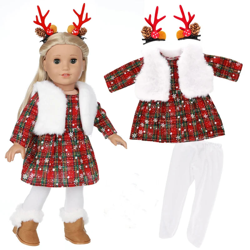 18 Inch Girl Coat Dress Baby Doll Gift Toys Clothes