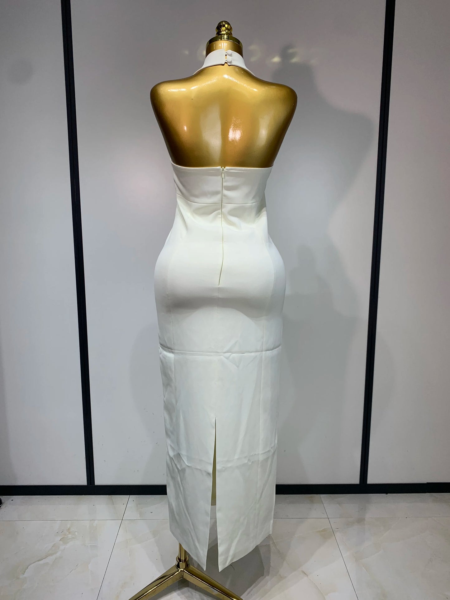 Women Sleeveless Long Sexy Halter Backless Cocktail Celebrity Evening Party Club Dress