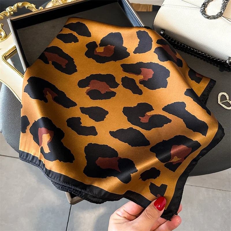 Women Silk Like Square Scarf Printed Satin Bandana Tie Shawl Wraps Scarves