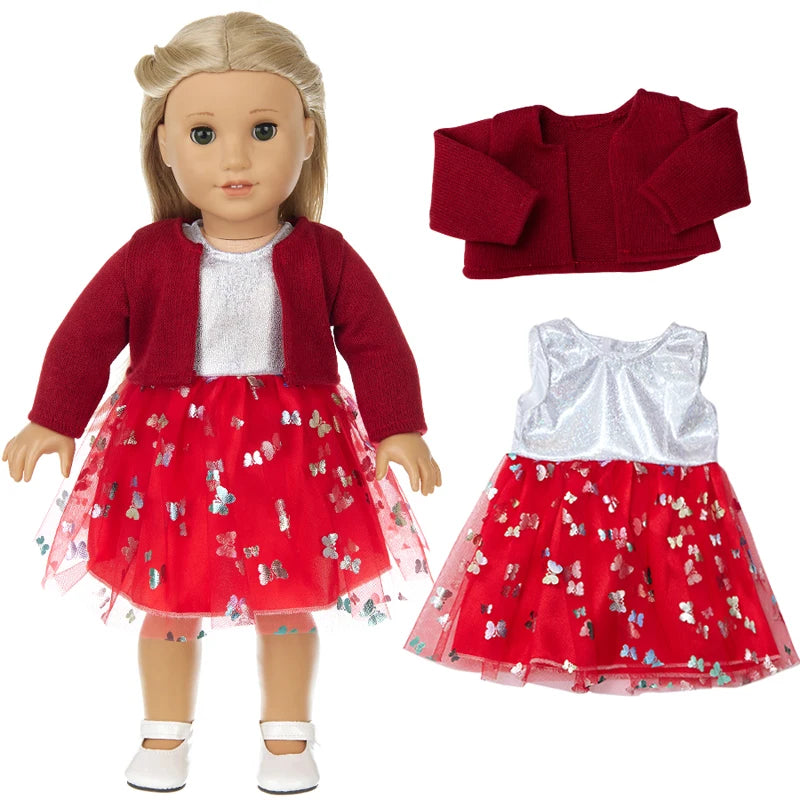 18 Inch Girl Coat Dress Baby Doll Gift Toys Clothes