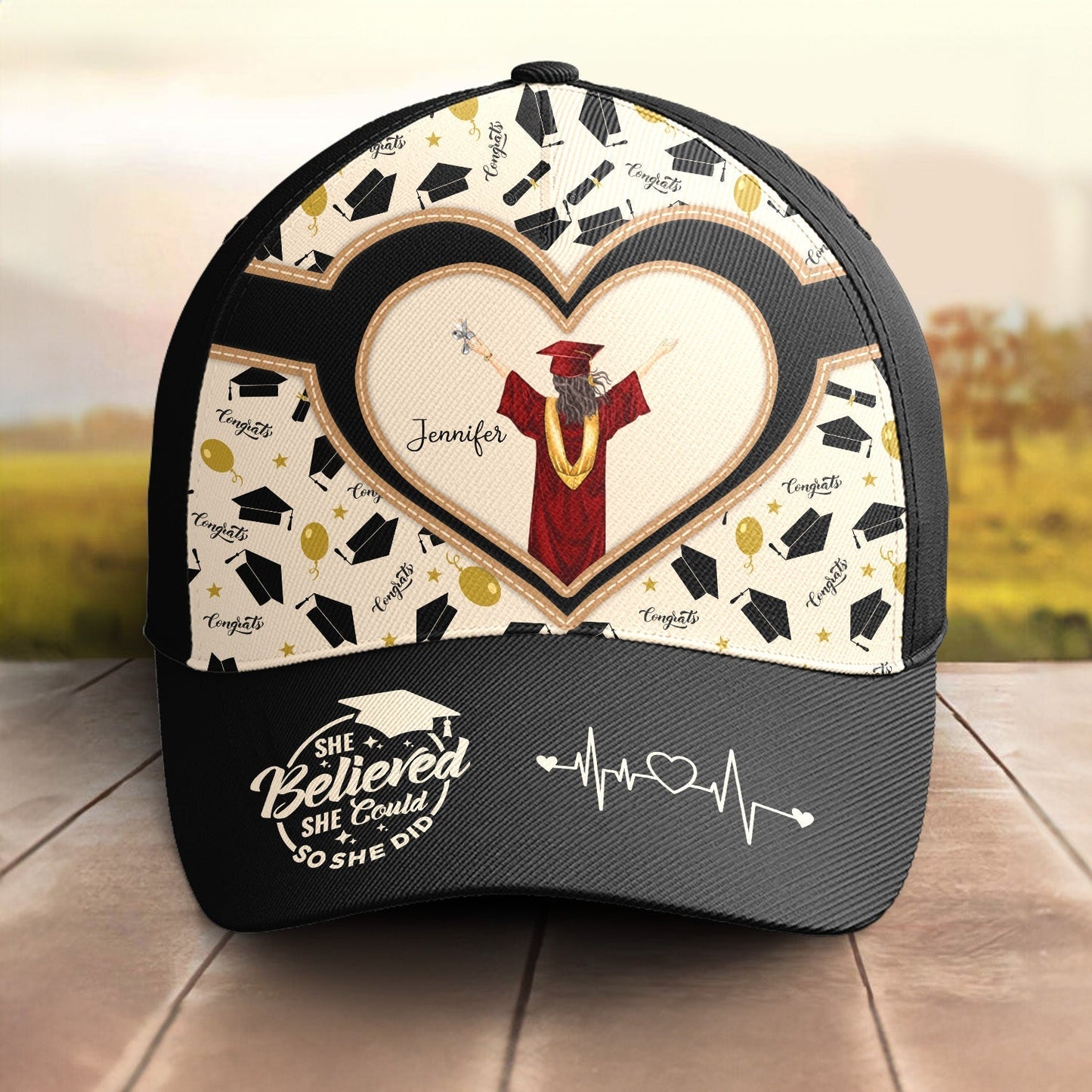 She Believed She Could, So She Did - Customized Classic Caps Hat