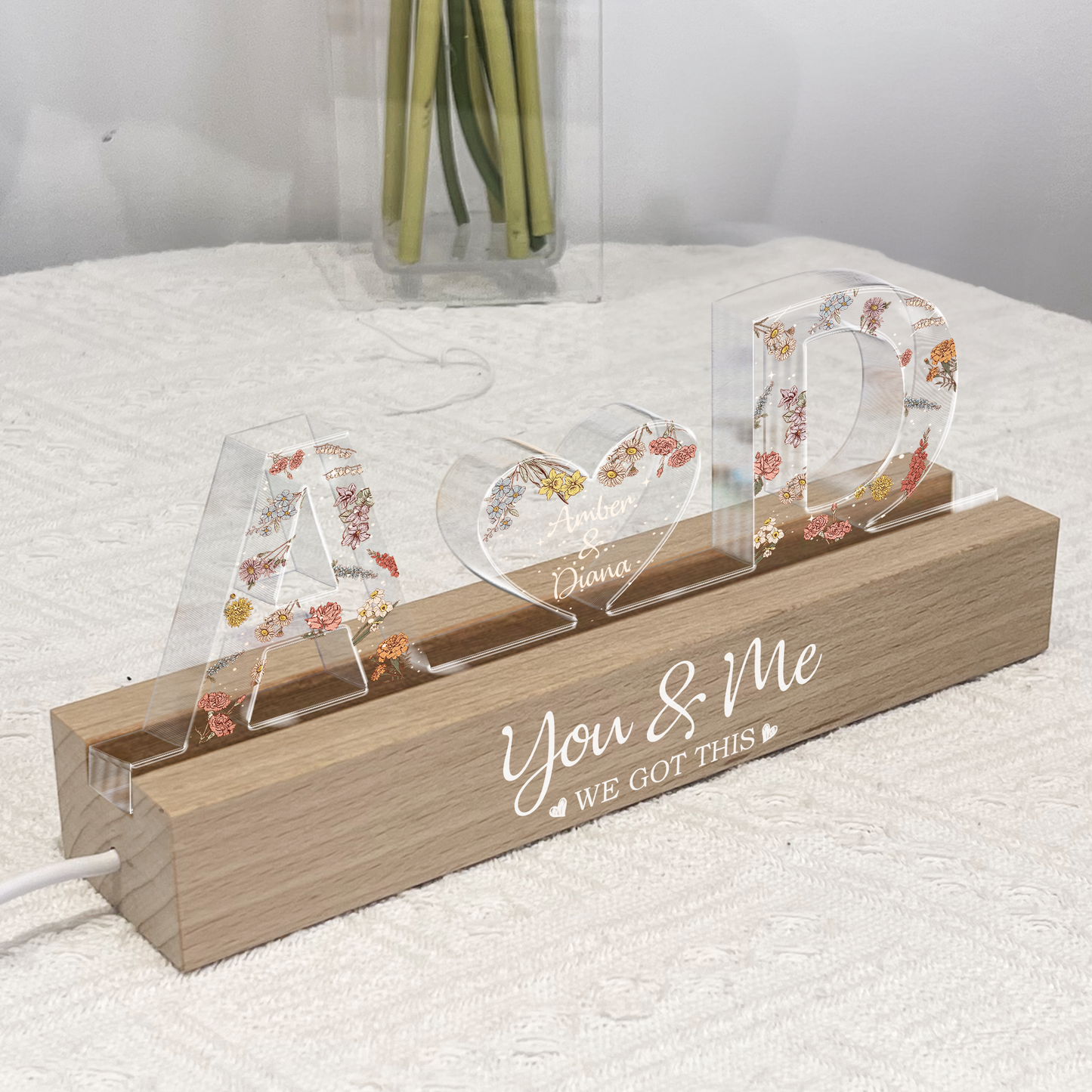 From Our First Kiss Till Our Last Breath Custom Name - Personalized LED Night Light