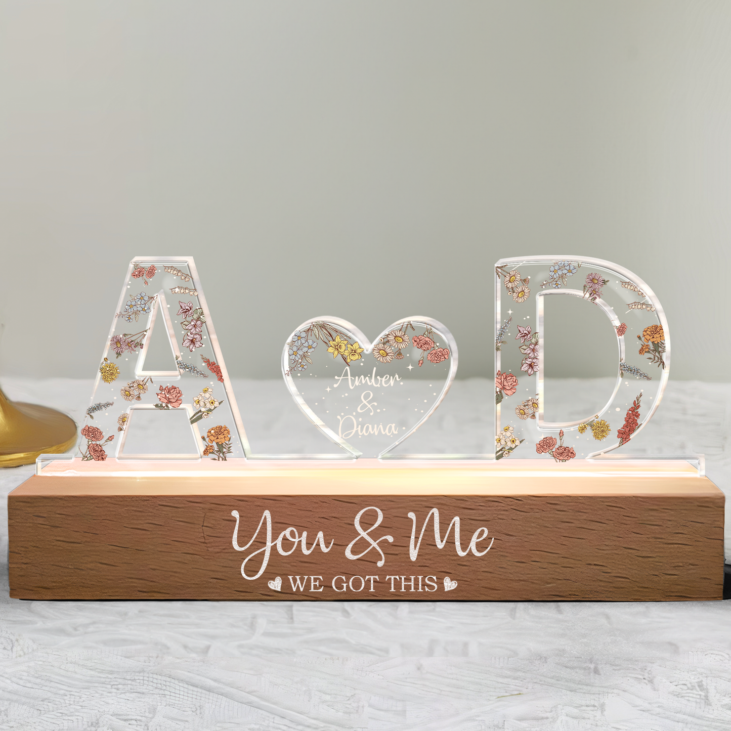 From Our First Kiss Till Our Last Breath Custom Name - Personalized LED Night Light