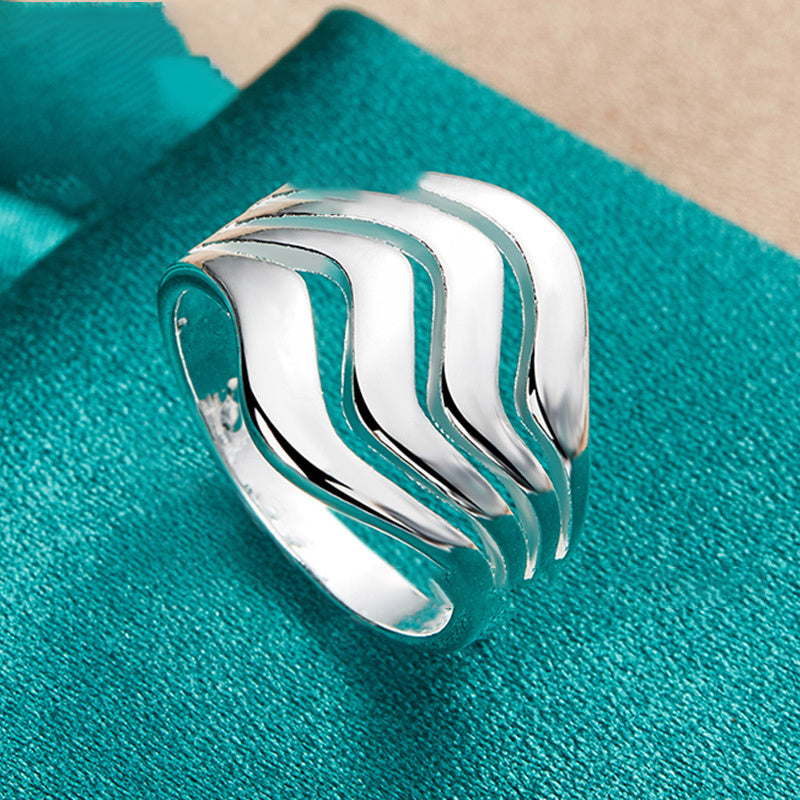 Women Fashion Silver Minimalist Geometric Rings