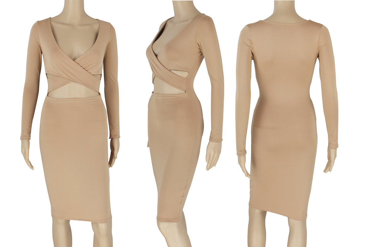 Sexy Women Slim Bodycon Fashion Long Sleeve Nightclub Short Party Dress