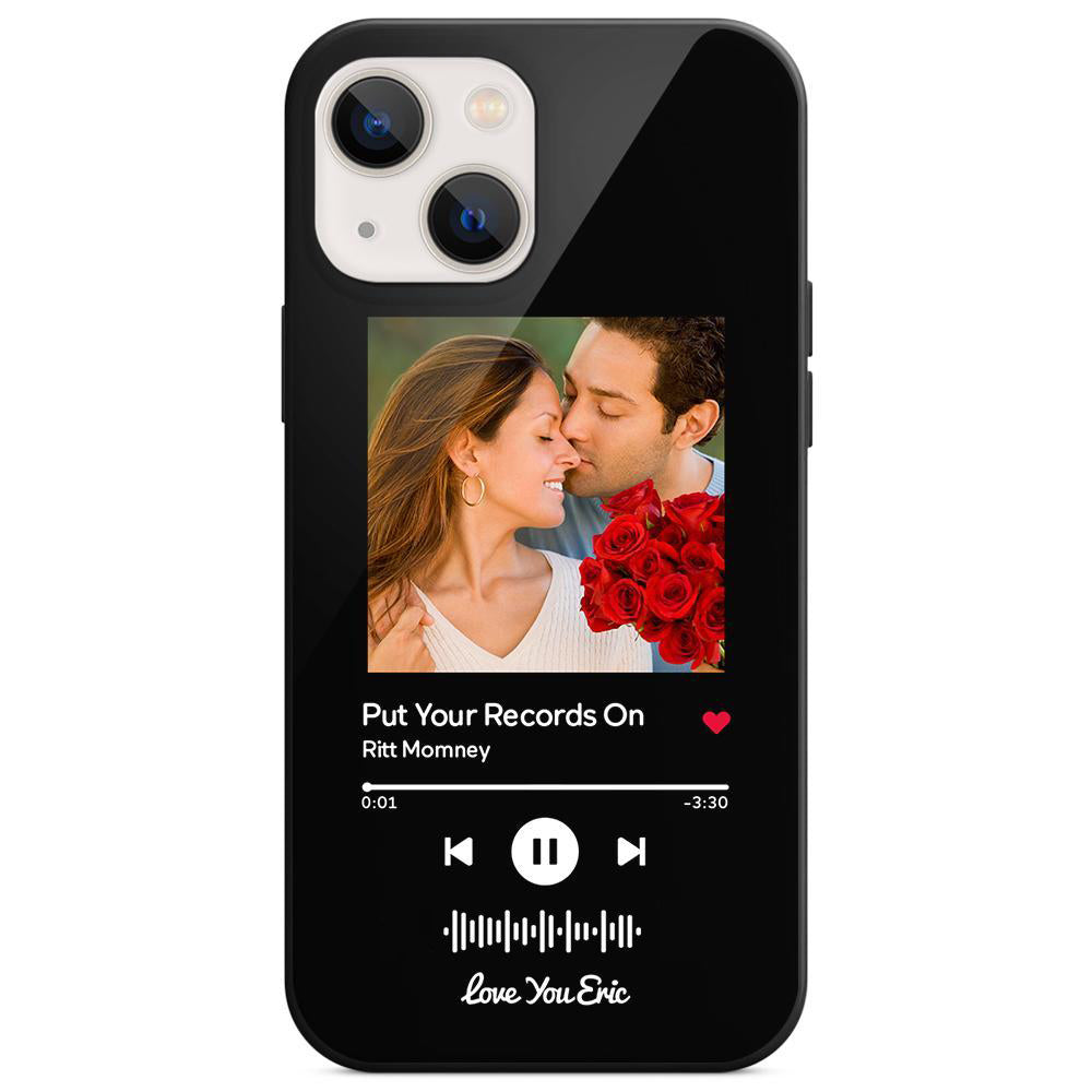 Custom Scannable Music Code Glass iPhone Cases w/ Pictures