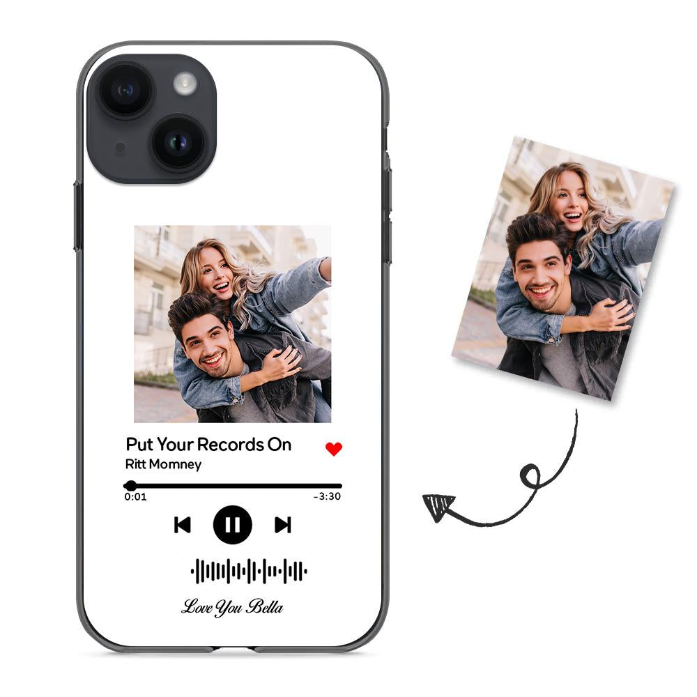 Custom Scannable Music Code Glass iPhone Cases w/ Pictures