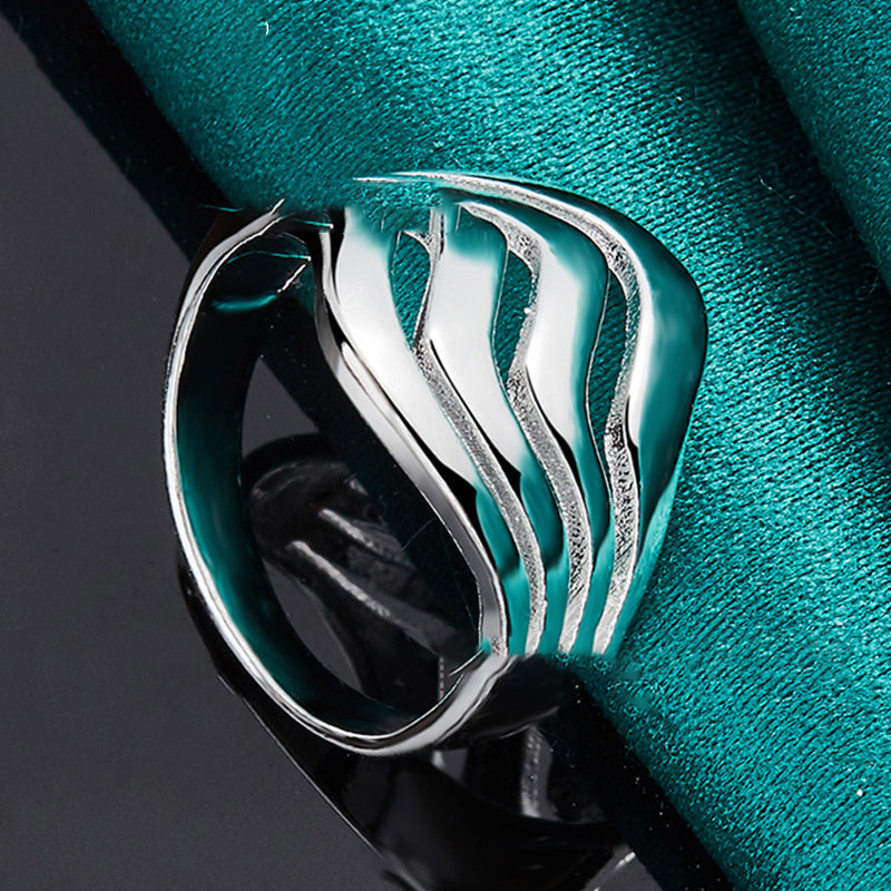 Women Fashion Silver Minimalist Geometric Rings