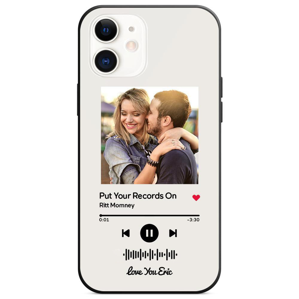 Custom Scannable Music Code Glass iPhone Cases w/ Pictures