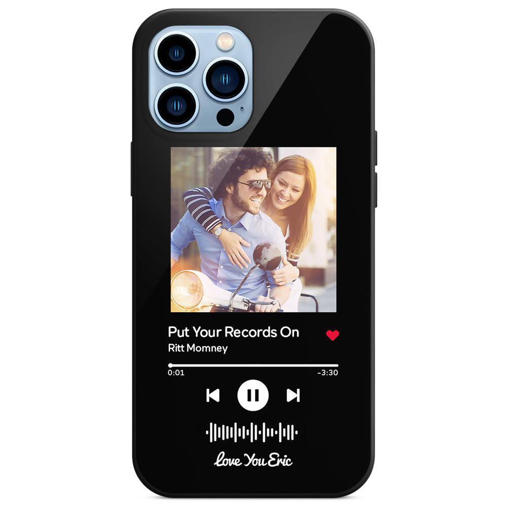 Custom Scannable Music Code Glass iPhone Cases w/ Pictures
