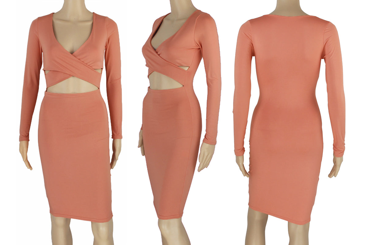 Sexy Women Slim Bodycon Fashion Long Sleeve Nightclub Short Party Dress