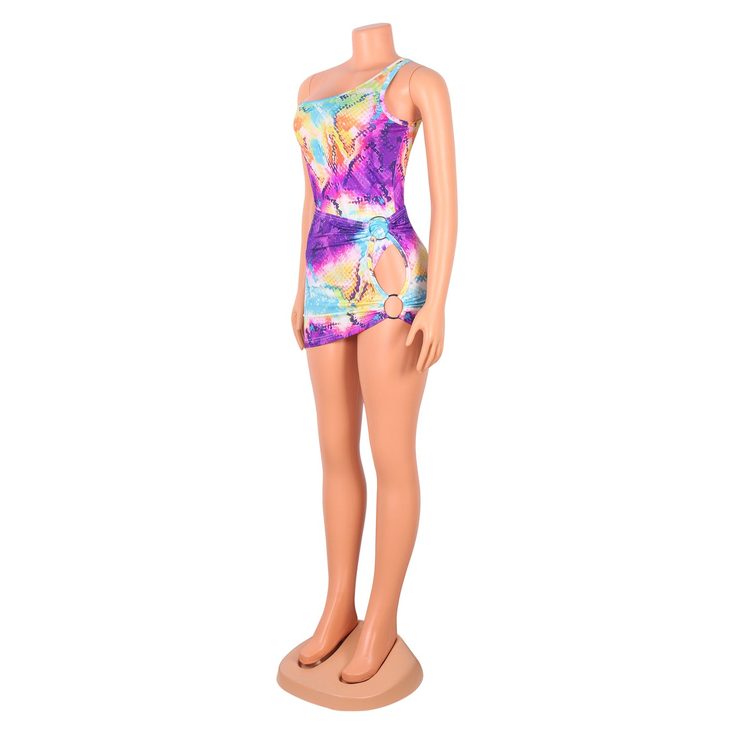 Sexy Printed One-Piece Swimsuit Two-Piece Club Dress Suit
