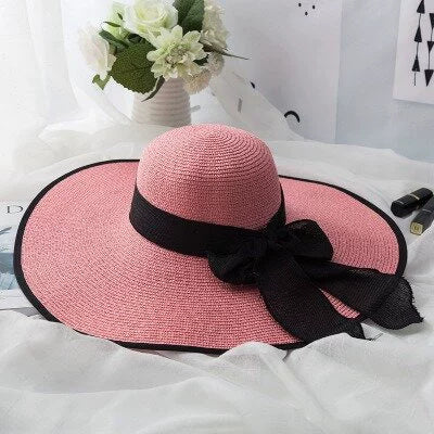 Women's Seaside Summer Vacation Foldable Sun Wide Brim Hat