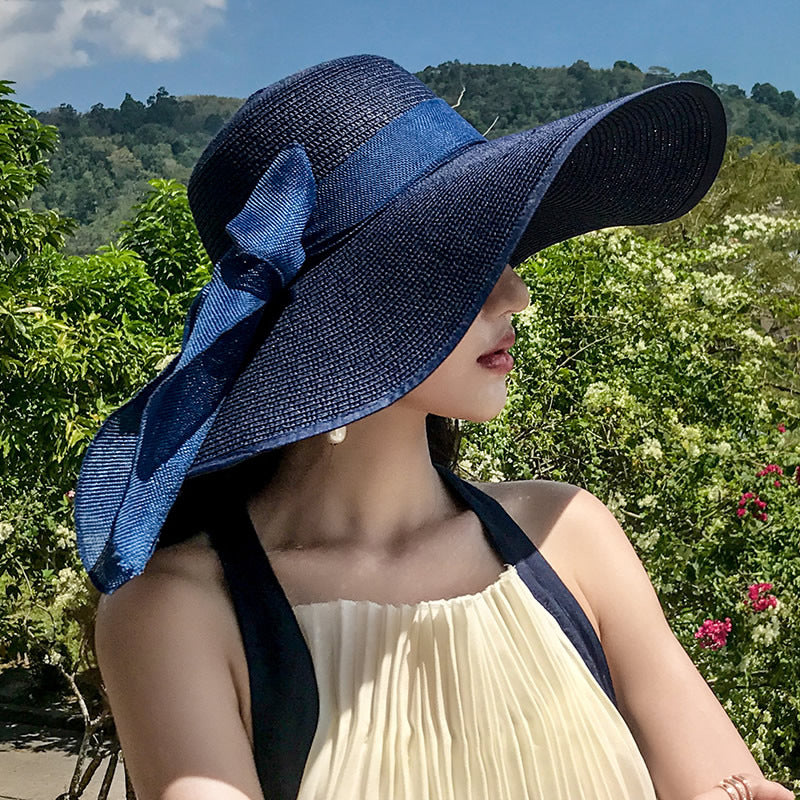 Women's Seaside Summer Vacation Foldable Sun Wide Brim Hat