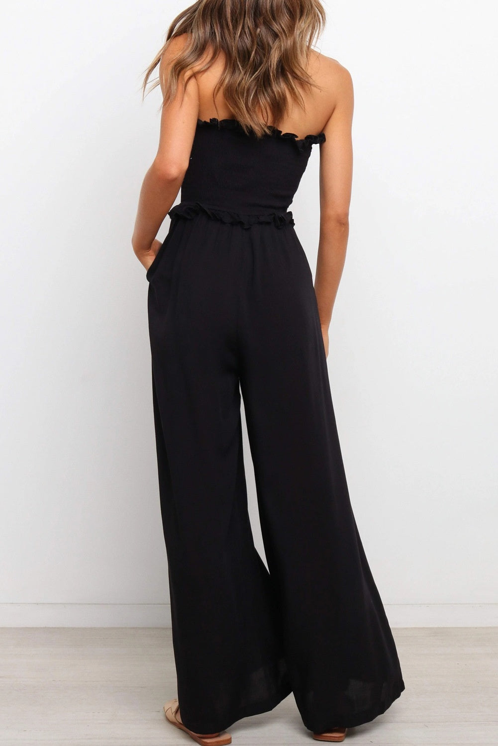 Women Leisure Loose Sleeveless Party Horn Pant Jumpsuits