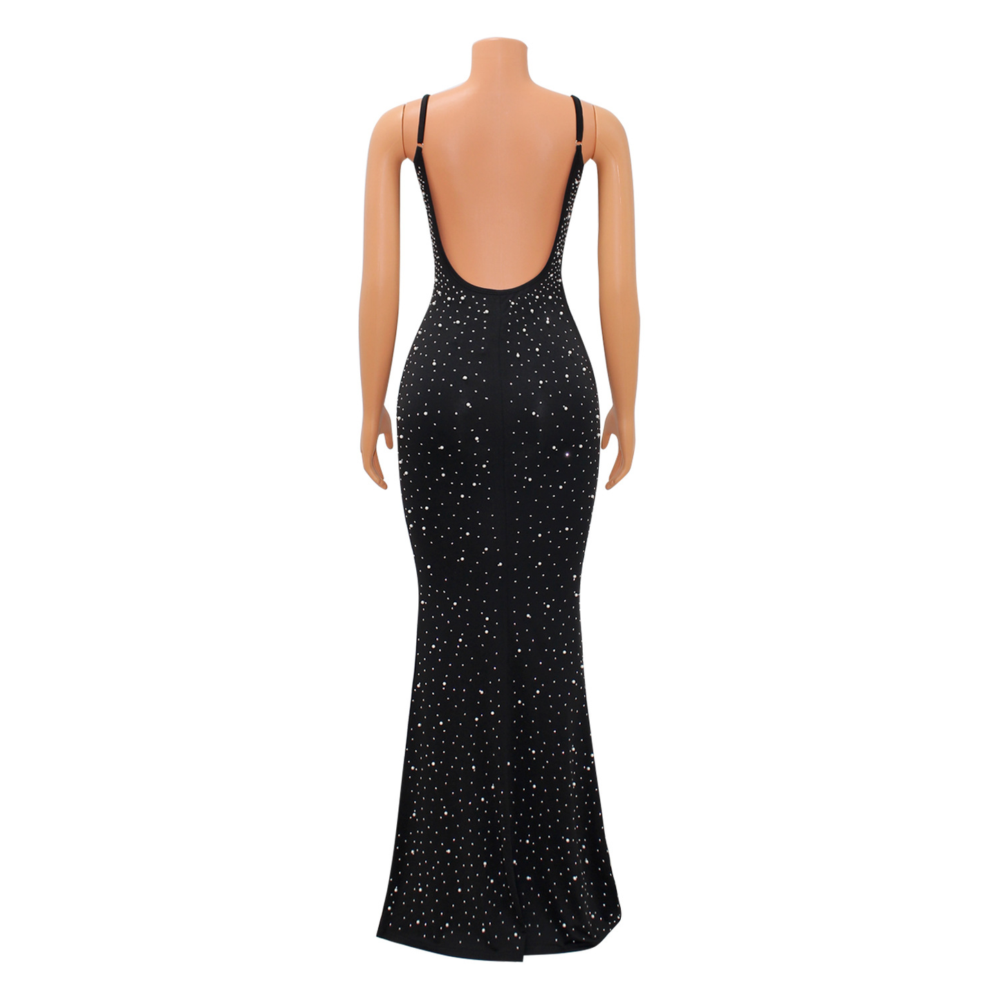 Sexy Fashion Night Club Hot-drilled Beaded Suspender Party Dress