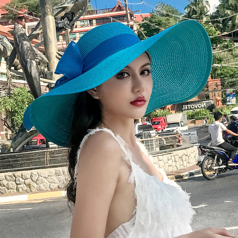 Women's Seaside Summer Vacation Foldable Sun Wide Brim Hat