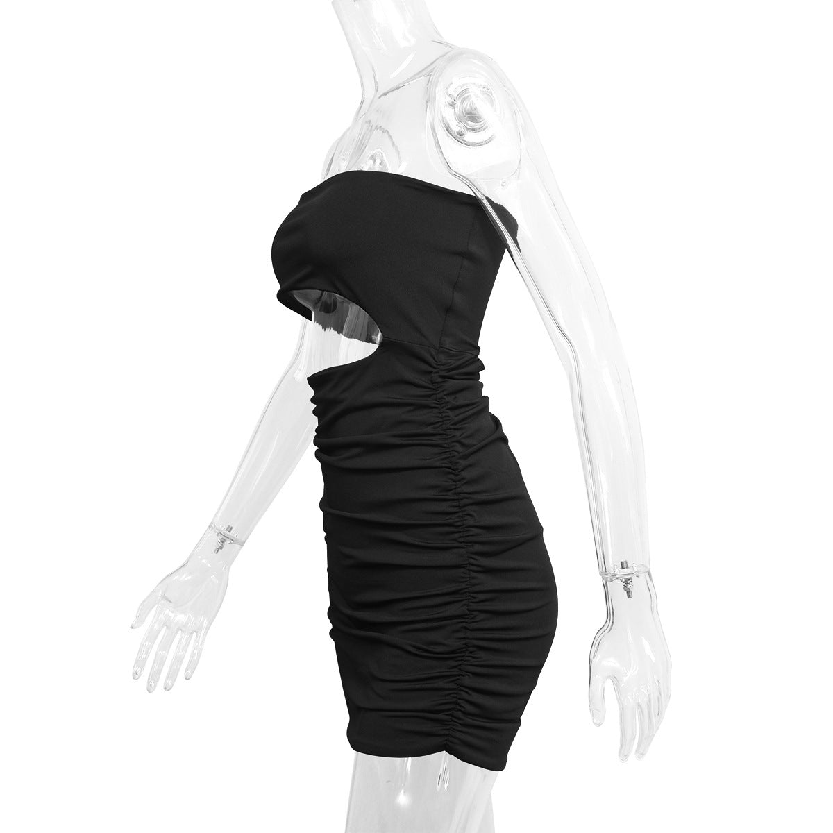 Women's Hollow Out Waist Fashion Tube Tops Night Party Dress