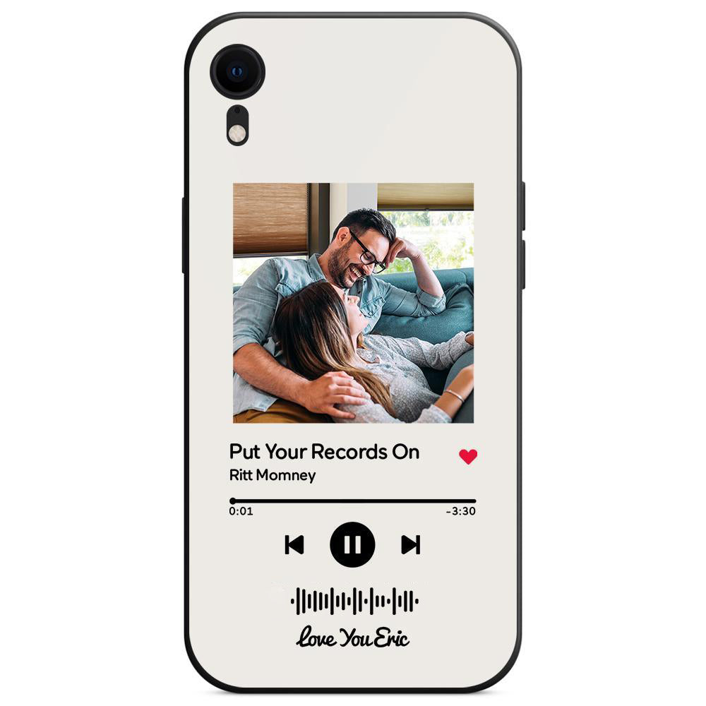 Custom Scannable Music Code Glass iPhone Cases w/ Pictures