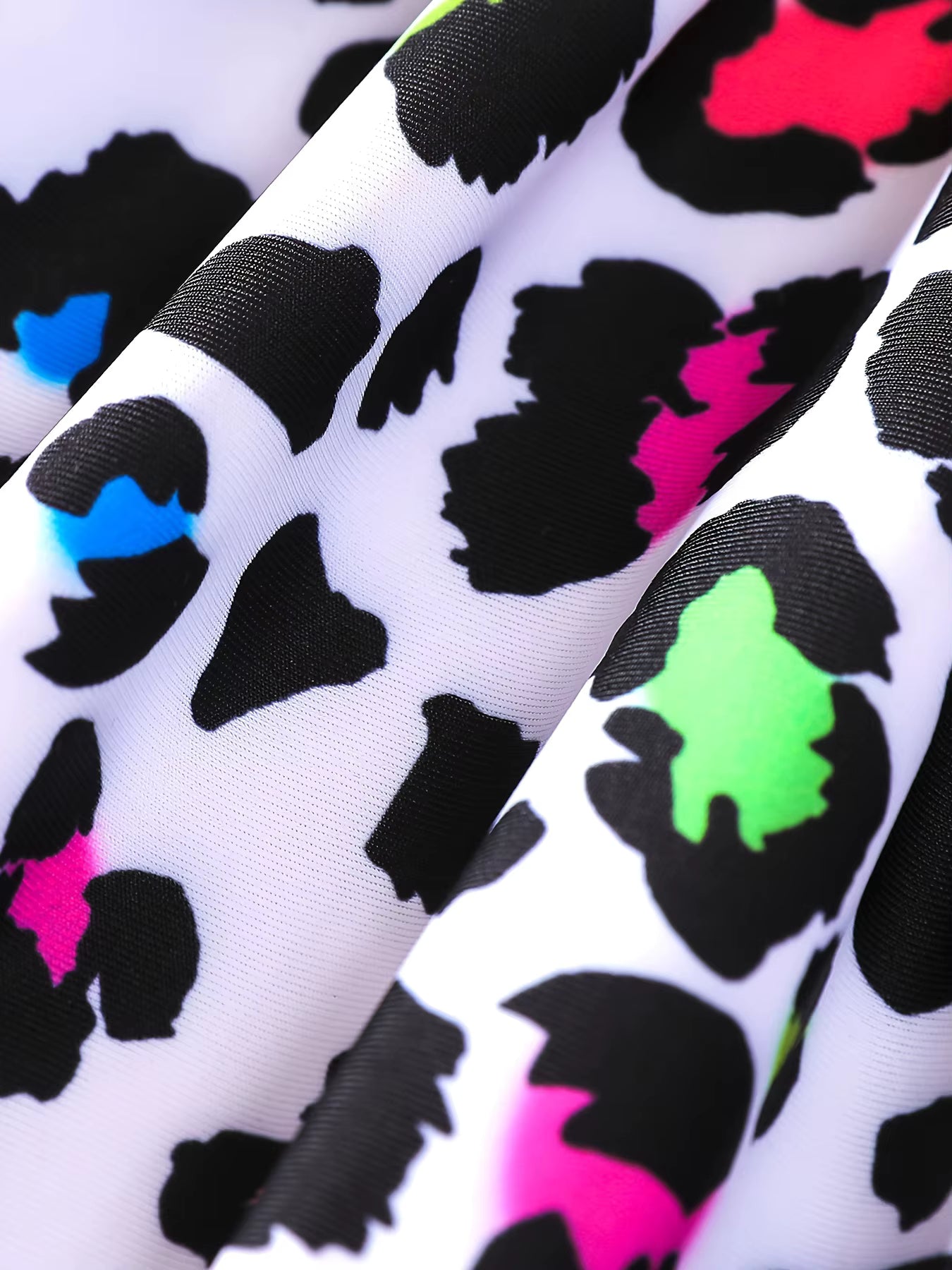 Kids Girl Spaghetti Straps All-Over Charming Leopard Print Skirt Bikini Briefs Swimsuit