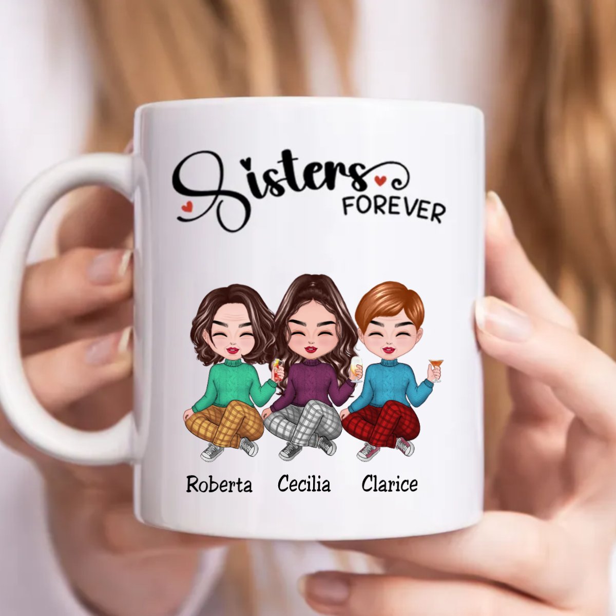 11oz Sisters Forever - Personalized Mug
