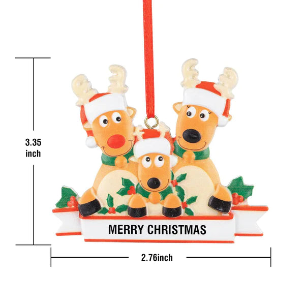 Personalized Name Reindeer Family Xmas Ornament Christmas Decoration Gifts