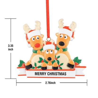 Personalized Name Reindeer Family Xmas Ornament Christmas Decoration Gifts