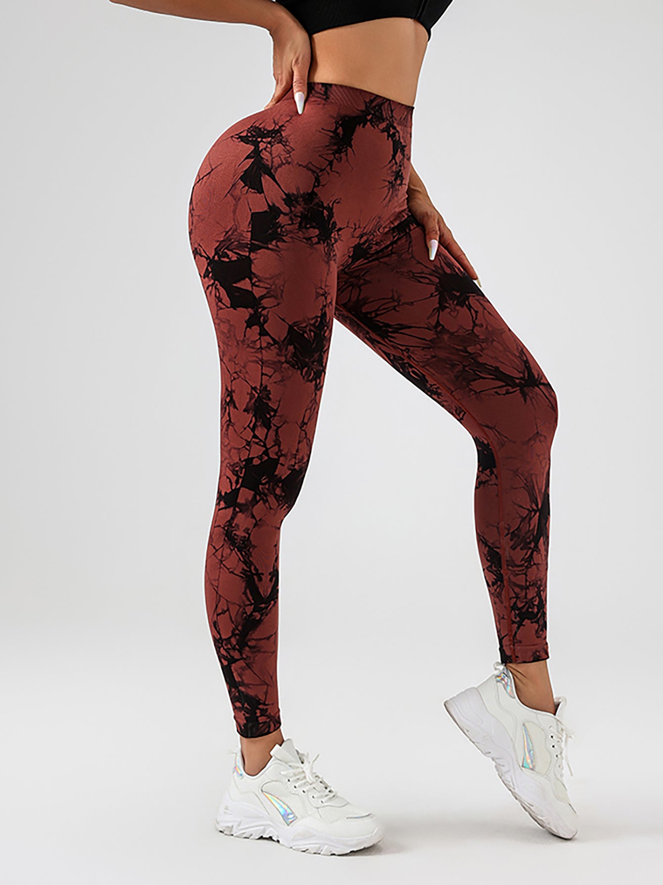 Women Tie Dye Slimming Butt Lifting High Stretch Fitness Yoga Pant Leggings