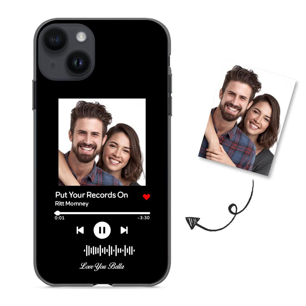 Custom Scannable Music Code Glass iPhone Cases w/ Pictures