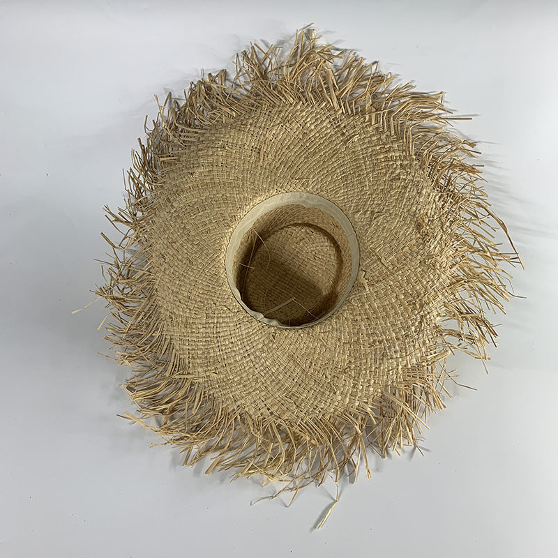 M (56-58cm) Women Fashion big brim straw Beach Travel Hat