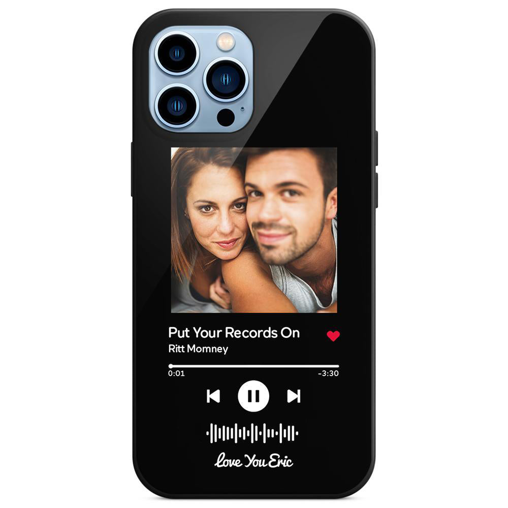 Custom Scannable Music Code Glass iPhone Cases w/ Pictures