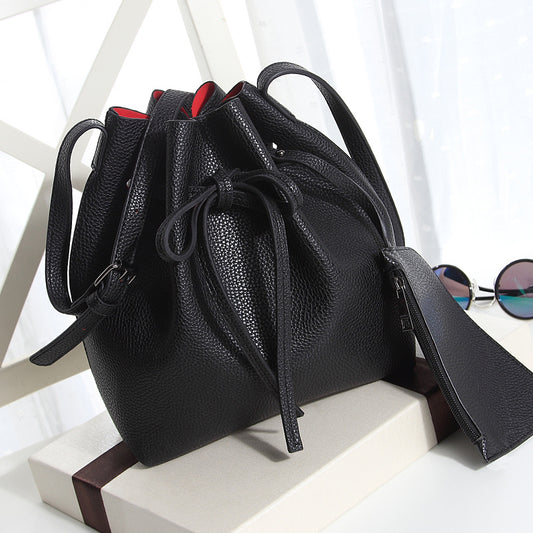 Women Fashion diagonal pumping bucket Handbag Bag