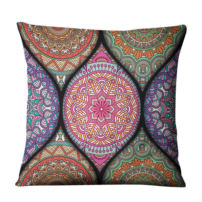 Home Decor Linen Prints Pillowcase Cushion Sofa Cover