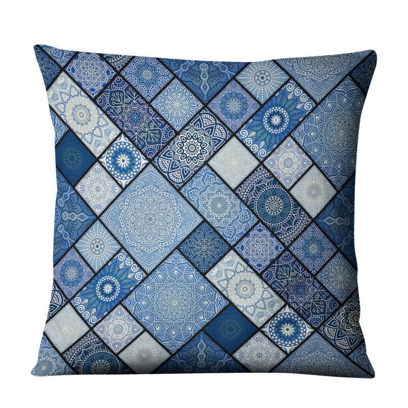 Home Decor Linen Prints Pillowcase Cushion Sofa Cover