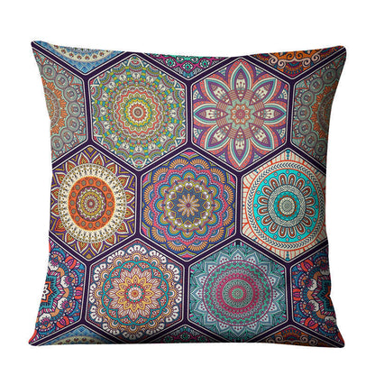 Home Decor Linen Prints Pillowcase Cushion Sofa Cover