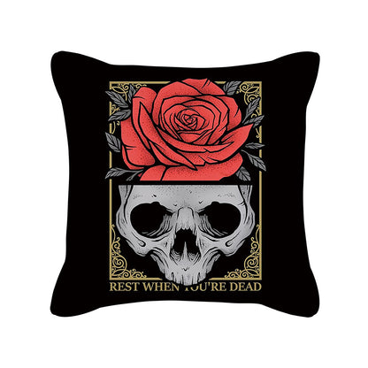 Home Decor Creative Skull Print Square Pillowcase Cushion Cover