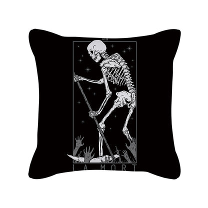 Home Decor Creative Skull Print Square Pillowcase Cushion Cover
