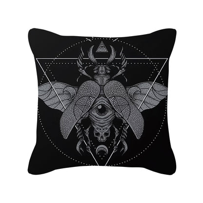 Home Decor Creative Skull Print Square Pillowcase Cushion Cover