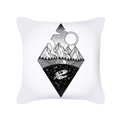 Home Decor Creative Skull Print Square Pillowcase Cushion Cover