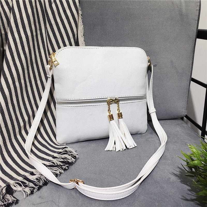 Women Fashion Shoulder Tassel Messenger Handbag Bag