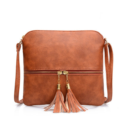 Women Fashion Shoulder Tassel Messenger Handbag Bag