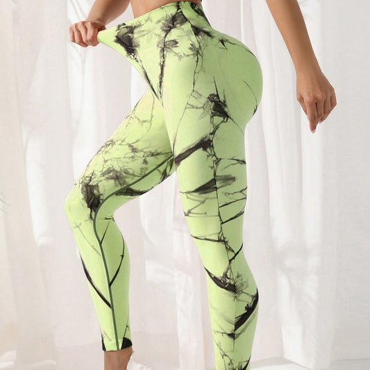 Sexy Women High Waist Tie-dye Leggings Spande Yoga Pants