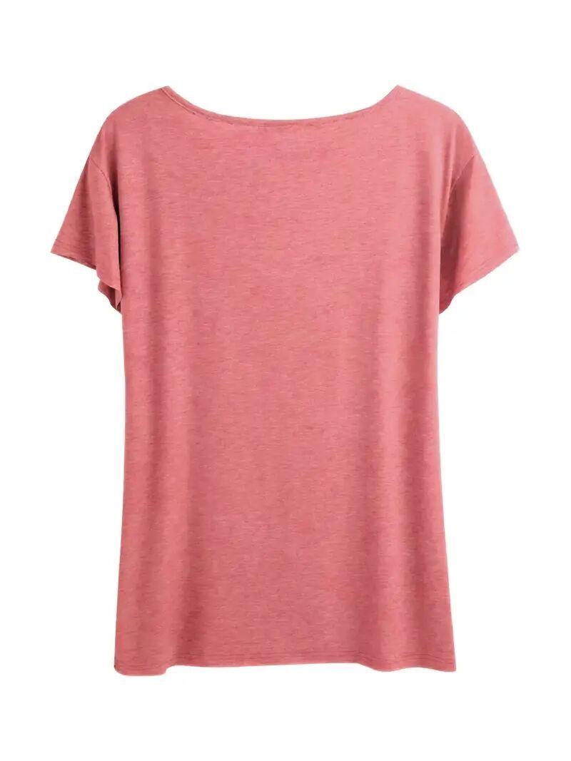 Peace Love Mom Life Hearts Women's Round Neck Short Sleeve T-Shirt Tees Tops